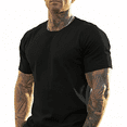 thumbnail image 7 of GINGTTO Men's Activewear Pullover Short Sleeve Crew Neck Set, Black, 2XL, 7 of 7