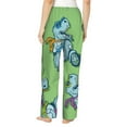 thumbnail image 3 of Sigee Motorcycle Riding Dinosaur Print Women's Soft Pajama Pants - Breathable and Comfortable Lounge Sleep Bottoms with Elastic Waistband and Pockets-, 3 of 9