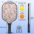 thumbnail image 4 of Pickleball Paddles Set,Pioneer Flower Floral Print Pattern Fiberglass Surface Pickleball Racket Set with 2 Indoor Outdoor Pickleball Balls and Pickleball Bag,Pickle-ball Equipment, 4 of 6