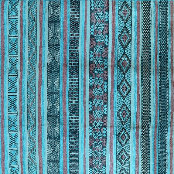 Ahgly Company Indoor Square Solid Light Blue Modern Area Rugs, 7' Square