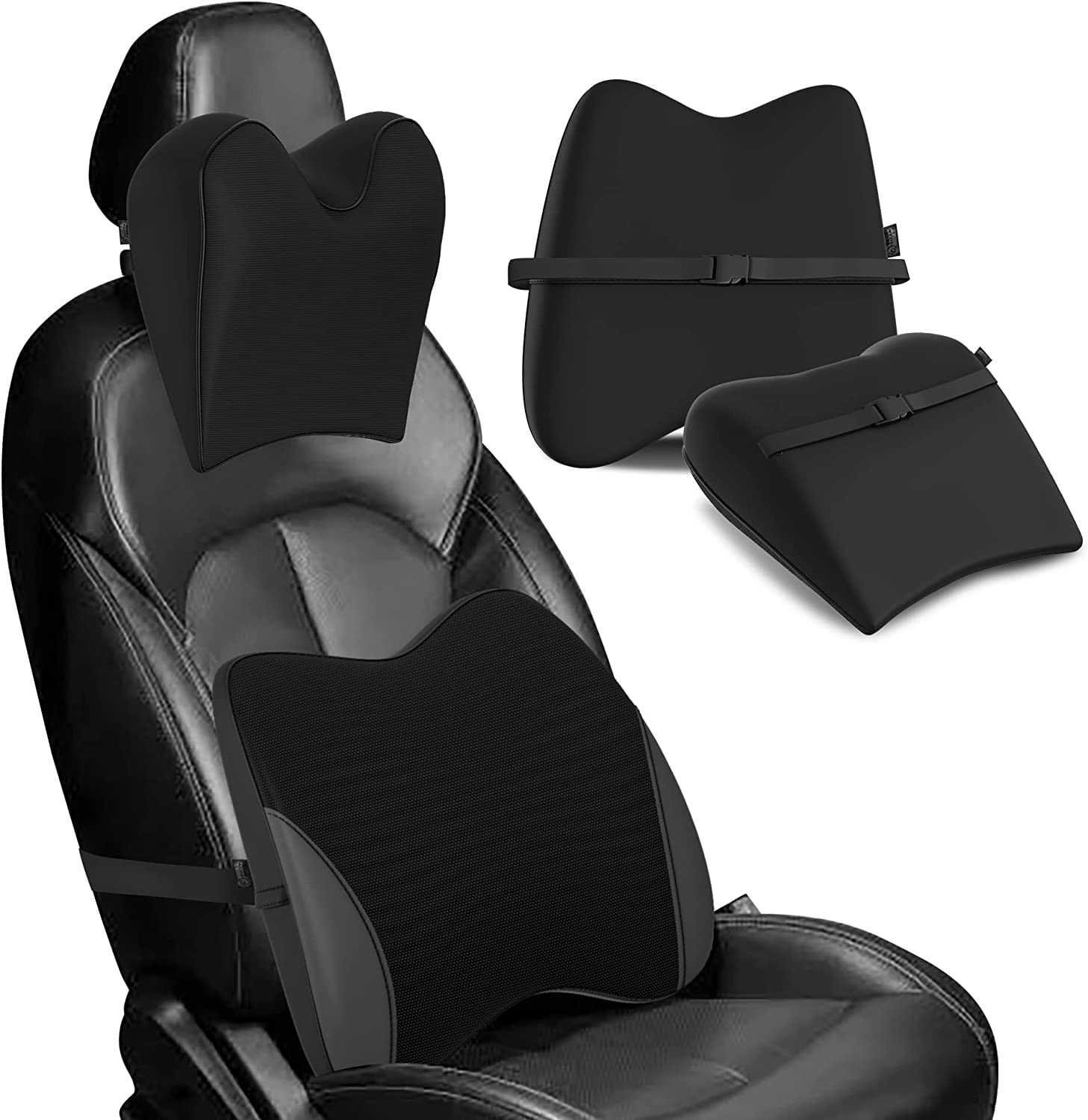 LUXXE Car Neck Back Pillow Set Neck Lumbar Palestine Ubuy