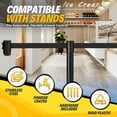 thumbnail image 3 of Retractable Wall Barrier Belt Retractable Rope Safety Barriers 10 ft / 3m Black Wall Mounted Stanchions With Retractable Belts Crowd Barrier Tape Queue Line Dividers Steel Case, 3 of 9