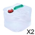 thumbnail image 1 of 2x Cubo De Agua Plegable Jarra De Almacenamiento De Agua Reutilizable Para Supervivencia Camping Al Aire Libre 5L, 1 of 8