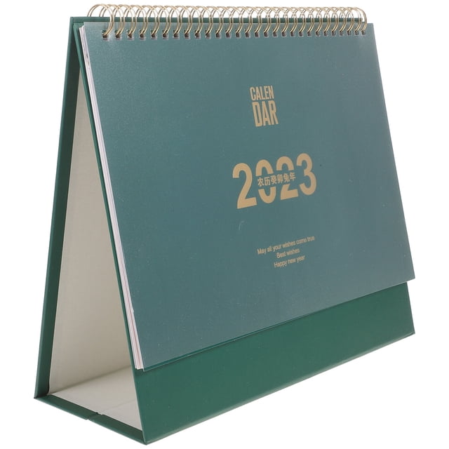 Miangastore Daily Use Monthly Calendar Green Paper Modern Home Supply 1Set