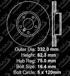 2007-2012 X5 2008-2010 X6 Front Max Performance Ceramic Brake Pads