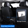 thumbnail image 6 of 5 Seats Car Seat Covers For 2000-2024 Nissan Sentra Kicks Maxima PU Leather Auto Car Seats Cover Front&Rear Set Protector+ 4 Pillows For Rogue Xterra Black&Blue, 6 of 11