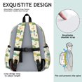 thumbnail image 5 of Dinosaur and Text Beige Pattern Backpack for School, Cute School Bag with Adjustable Shoulder Straps and Padded Back, 13.4"x11"x4.7", 5 of 5