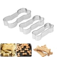 thumbnail image 4 of 3 Pcs Stainless Steel Bakeware Dog Bone Cookie Cutters Treats Banana Case Silicone Baking Tray Baking Tins Silicone Loaf Pan, 4 of 4