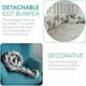 thumbnail image 4 of Cojín de cuna de bebé de 4 tejidos con diseño de serpiente, protector de terciopelo trenzado, parachoques para cama de bebé, decoración para dormitorio de recién nacidos, gris, blanco,, 4 of 5