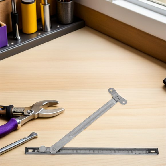 GOOHOCHY 2Ud Restrictor De Ventana Con Soporte Viento Plata Para Casement De Madera Y Aluminio