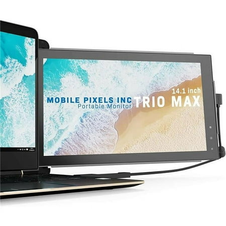 UPC: 0850001446082 | Mobile Pixels 101-1004P01 Trio Portable 14 Inch Monitor Extension for Laptops