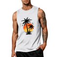 thumbnail image 3 of Yifymode Mens Sleeveless Tank Tops Graphic Workout Gym Shirts Palm Tree Vintage Style T-Shirt, 3 of 5