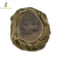 thumbnail image 3 of Lyricalhair Toupee for Men Full Lace Hairpieces Human Hair Replacement System 8"X10" Transparent Lace Mens Toupee Human Hair Units for Man Bleached Knots Male Hair Prosthesis, 3 of 7
