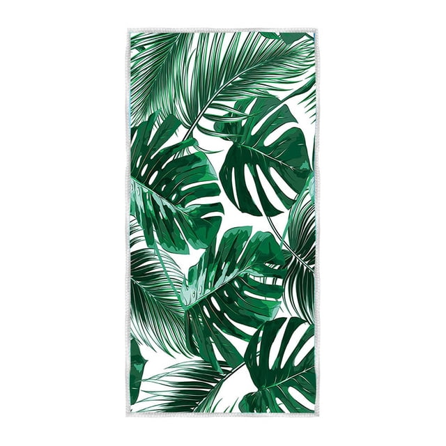 Fesfesfes Quickly Dry Beach Towel Microfiber Double Purpose Design Sandproof Technology Colorful Pattern Swim Pool Blanket Travel Convenience Shore Necessary