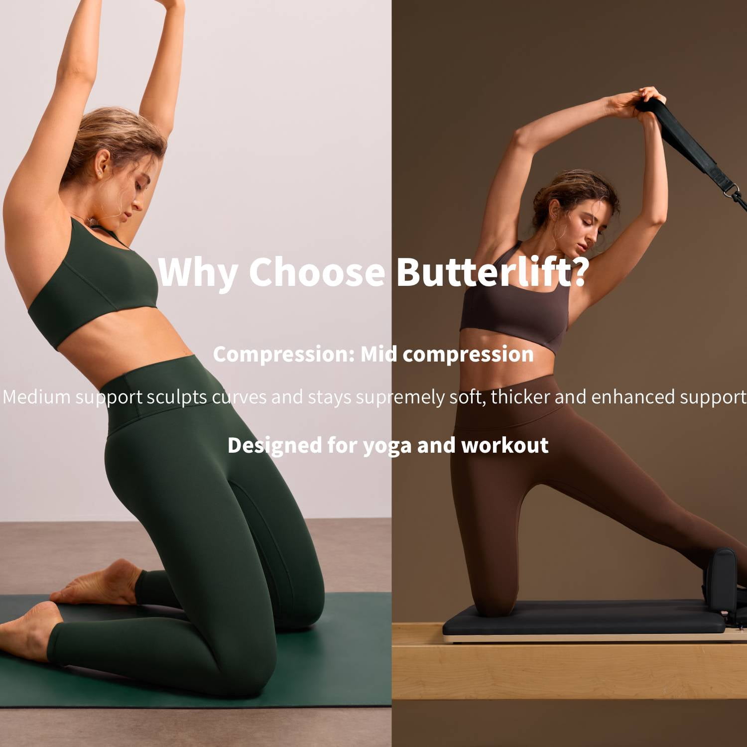 CRZ YOGA Secretsculpt Butterlift Leggings 25 Inches High Waisted No Front Seam Yoga Pants