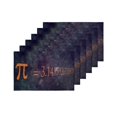 thumbnail image 4 of MKHERT Funny Space Galaxy Pi Number Mathematical Constant Placemats Table Mats for Dining Room Kitchen Table Decoration 12x18 inch,Set of 6, 4 of 4