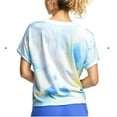 thumbnail image 3 of Champion Women's Tie-Dye Print Tie-Front Soft Cotton Blend Active Yoga T-Shirt-Pink / XL, 3 of 6
