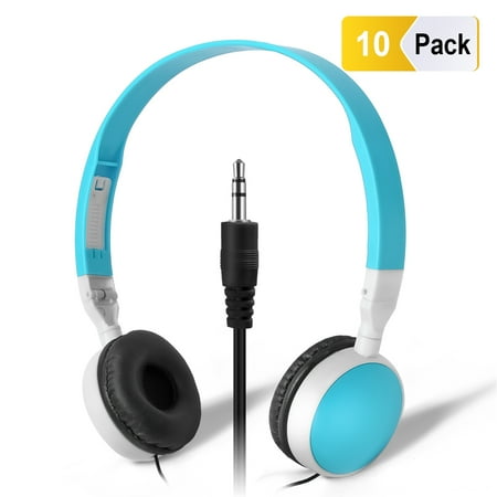 Keewonda Bulk Headphones Kids 10 Pack Adjustable Wired Earbuds for Computer Fits All 3.5mm Device price history on PriceWatchPro