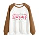 thumbnail image 4 of Gibobby Tops Mujeres Casual Mujer Día de San Valentín Divertido Estampado Mangas raglán Cuello redondo Sin sombrero Casual Sudadera con capucha Top 10 (Marrón, XXL), 4 of 5