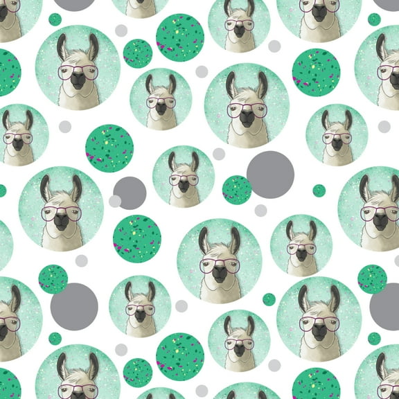 Hip Llama with Glasses Premium Gift Wrap Wrapping Paper Roll