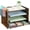 Brown, variant on Desk Organizers and Accessories, 4-Tier Workspace Desktop File Organizer with Drawer & Pen Holder, Paper Tray Organizer with File Holder, Office Desk Accessories for Home Office Supplies, Black