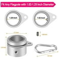 thumbnail image 2 of 2 Pcs Flag Pole Rings Anti Wrap Flag Pole Clips Swivels 360° Rotating Flagpole Flag Mounting Rings 1, 2 of 5