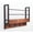 Brown, variant on JJS Wood Floating Book Shelf with Coat Hooks Key Holder in White (Set of 3)