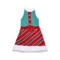 thumbnail image 5 of Jollidays Women's Peppermint Buttons & Bow Ugly Christmas Sweater Dress, 5 of 5