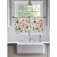 thumbnail image 3 of Sheer Curtains 45 Inch Length 2 Panels Set for Kitchen, Watercolor Flowers Semi Sheer Curtains for Windows, Farmhouse Spring Floral Botanical Voile Window Treatments Rod Pocket Curtain, 3 of 7