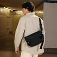thumbnail image 2 of Crossbody Bag Men Messenger Bag  Bag Fit 10inch Ipad Sling bag for Men Minimalist Business Bag for Work, 2 of 6