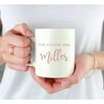 thumbnail image 3 of CTDream Wedding Party Personalized 11oz. Coffee Mug Gift, The Future Mrs. Miller, Faux Pink Glitter, 1-Pack, Custom Name Bridal Shower Engagement Wedding Anniversary Vow Renewal Present Ideas, 3 of 7