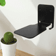 thumbnail image 5 of Estantería flotante elegante de acero inoxidable de 2 piezas, juego de estantes de pared que ahorran espacio para el hogar y la oficina, color blanco, 5 of 7