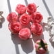thumbnail image 2 of Flores de seda artificial, Decoración de brotes de rosa falsos DIY, Rosa profundo, 2 of 3