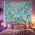 thumbnail image 2 of Almond Blossom Tree in Impressionist Blue Sky, Peaceful Boho for Nature Lovers, Floral Botanical Wall Art, Wedding Gift, Tapestry Wall Hanging for Bedroom and Living Room, 2 of 7