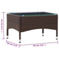 thumbnail image 4 of vidaXL 2 Piece Garden Lounge Set with Cushion Poly Rattan Brown, 4 of 5
