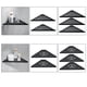 thumbnail image 2 of Bewildely Estante de pared para baño Cuarto de ducha Soporte de champú montado en la pared Estante de acero inoxidable Accesorios de baño Gemaltes schwarzes Muster Bewildely HA6601-04B, 2 of 6