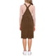 thumbnail image 3 of VESTIDO MIDI CASUAL SIN MANGAS DE PANA CON CUELLO CUADRADO Y TIRANTES AJUSTABLES CON BOLSILLOS L Marrón, 3 of 6