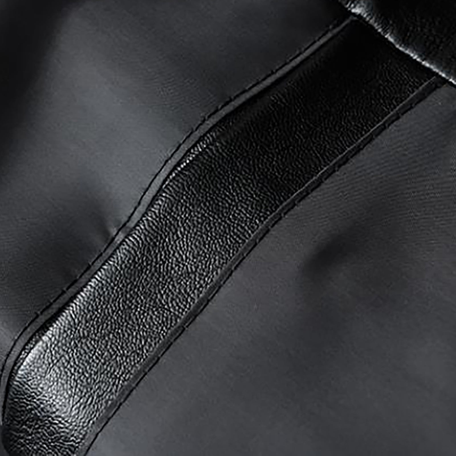Baberdicy Faux Leather Jacket Mens Casual Baseball Collar Coat Leather Coat, Classic Windproof Outwear Black Xl