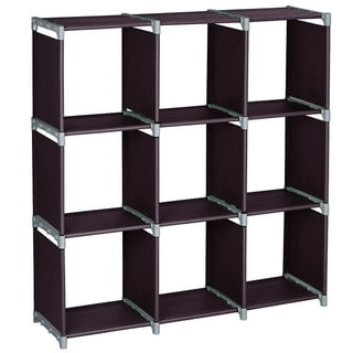 RIIPOO Storage Cube Shelves, 4-Cube Organizer Shelf for Bedroom Closet,  5-Layer Small Bookshelf, Bookcase Unit for Small Spaces