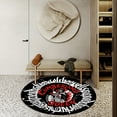 thumbnail image 6 of Niusricy Halloween Floor Mat Spider WebLetterSkull Pattern Welcome Indoor Outdoor Round Bedroom Door Decorative Rug, 6 of 6