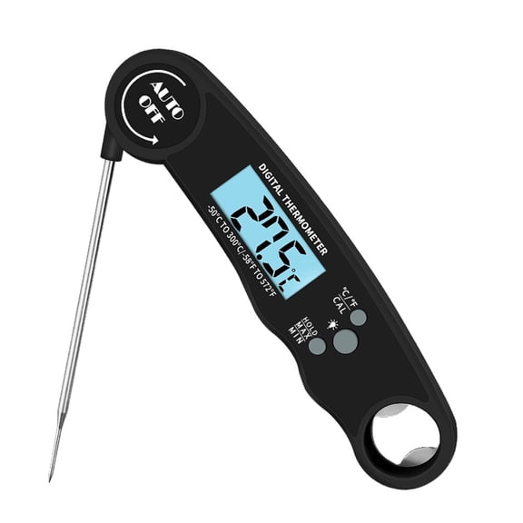 Meat thermometer. Thermometer with backlight and calibration