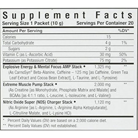Bluebonnet Extreme Edge Pre Workout Lemon 20 Pack Box