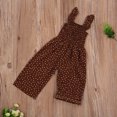 thumbnail image 5 of Douhoow 1-6 Years Girls Romper Kids Sleeveless Ruffles Dots Print Jumpsuit Wide Leg Pants Overalls, 5 of 7