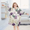 thumbnail image 5 of Wearable Blanket with Sleeves and Pocket Oversized Hooded Sweatshirt 3-14 YR Ginkgo Leaves and Petals M, 5 of 7