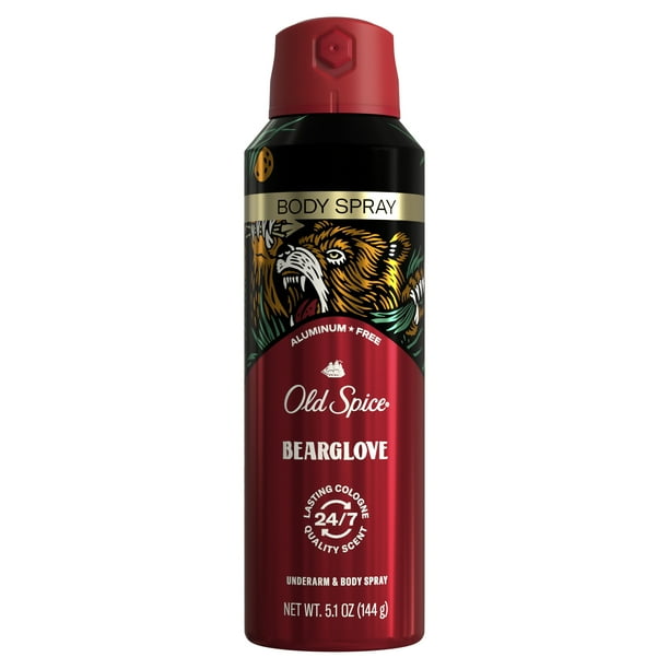 Old Spice Bearglove Body Spray for Men, 5.1 Oz