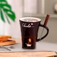 thumbnail image 4 of Ceramic Chocolate Fondue Cup with Candle Heating Stove, Cheese Melting Pot for Dessert, Snacks & Home Entertaining, Gift for Family & Friends, 4 of 8