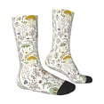 thumbnail image 3 of Uemuo Colorful Mushrooms and Plants Pattern Women's Crew Socks, Soft Durable Breathable Moisture-Wicking with Odor Control Cotton socks, 3 of 9
