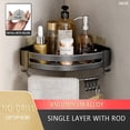 thumbnail image 1 of Estante de baño sin taladro, estante de esquina de ducha, botella de champú montada en la pared, estante de almacenamiento de inodoro, accesorios de cocina de baño de aluminio, 1 of 4