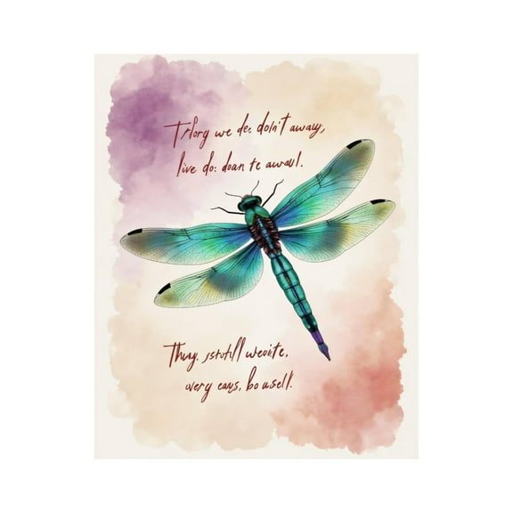 Paint by Numbers Kit for Adults, Colorful Dragonfly Inspirational Art Paint by Numbers, Easy Paint by Numbers Kit for Adults Beginner, DIY Adult Paint by Number Kits on Canvas, Home Decor 12x16in