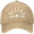 thumbnail image 2 of Alaska Est. 1959 State Map Souvenir Gift Men Baseball Cap Adults Vintage Washed Distressed Dad Cowboy Natural Summer Trucker Hat, 2 of 8